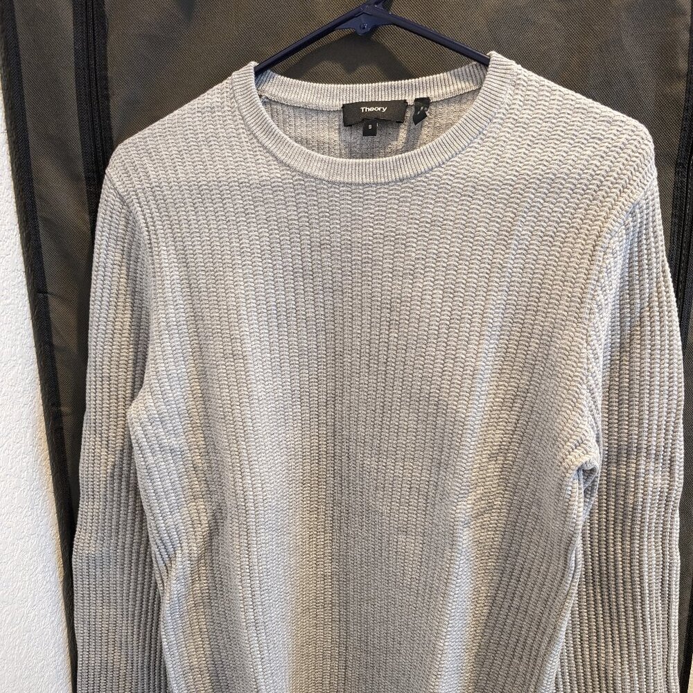 Theory Small LS Sweater in Grey